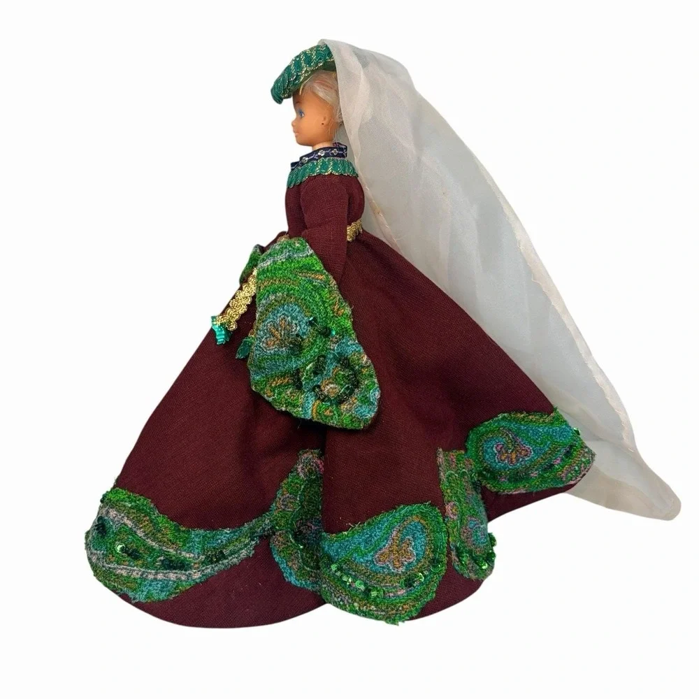 OOAK Tudor Renaissance Doll Gown & Veil - Fits‎ Barbie Fashion Dolls - Custom